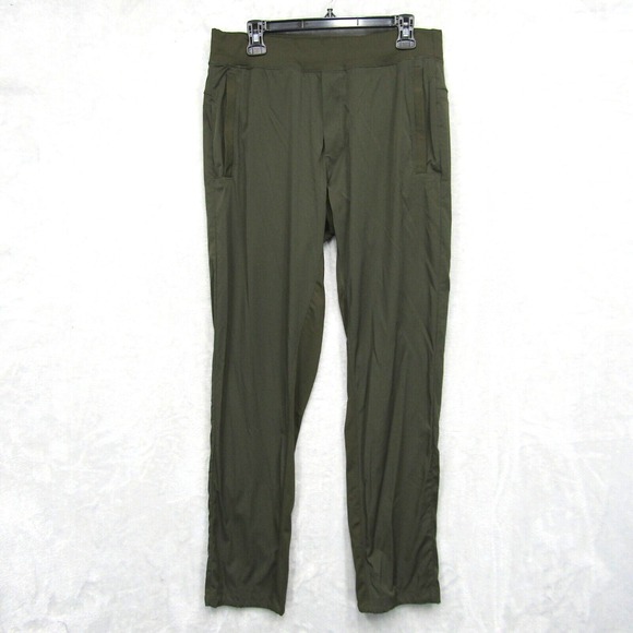 Lululemon Mens Large Jogger Great Wall Pants Active Gym Green Stretch Dark Olive - Picture 1 of 16